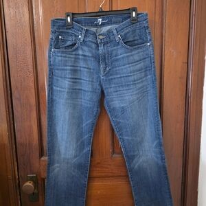 7 For All Mankind Slim Fit Men's Jeans in Medium Blue